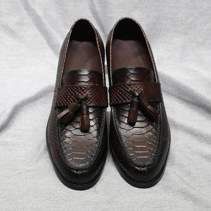 Mocassim de couro, mocassim de cobra, mocassim crocodilo, mocassim italiano