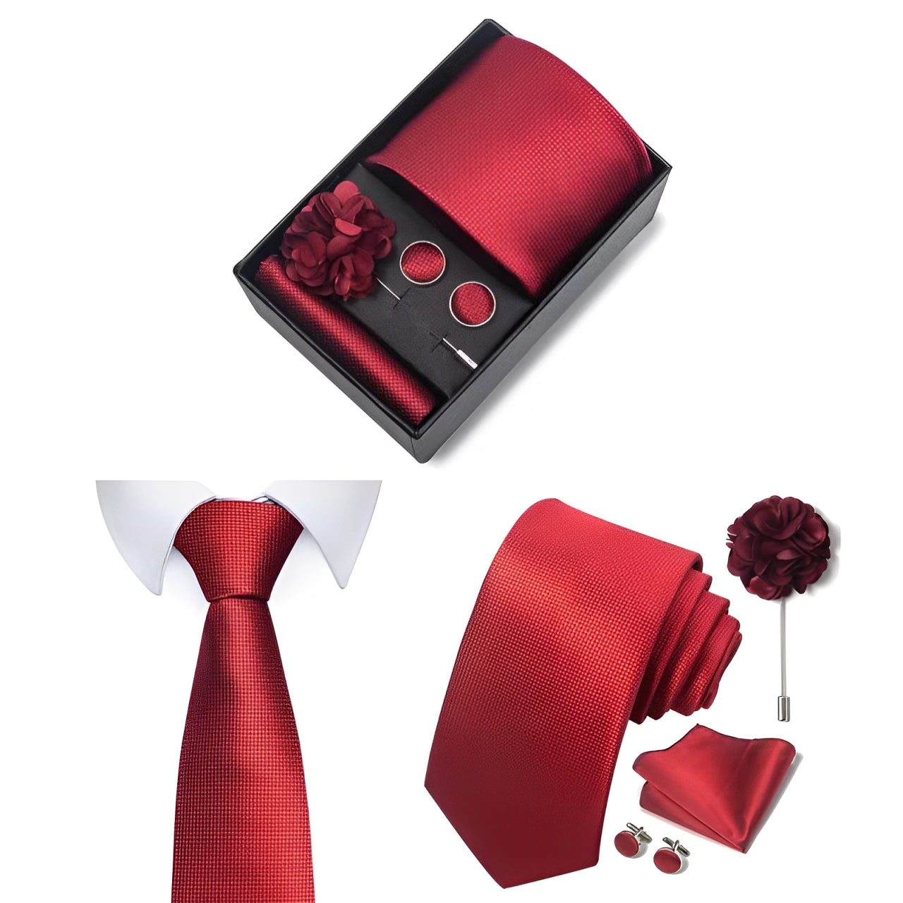 Gravata de Seda, Gravata Lisa, Conjunto de gravata