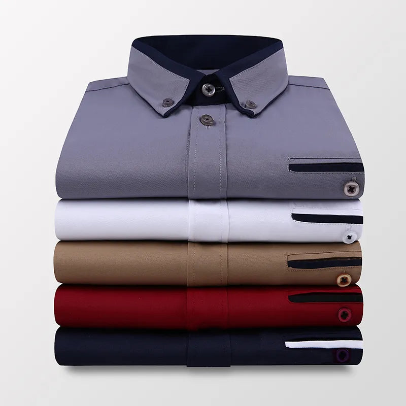 Camisa Social Masculina Manga Curta Maximus