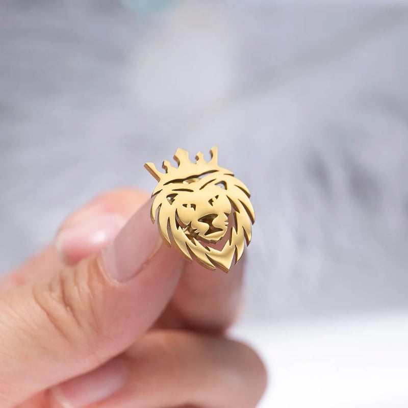 Broche, broche para terno, broche masculino, broche para terno masculino, broche de leão, broche de leão com coroa