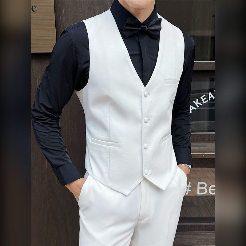 Conjunto Social Masculino Colete Gola V e Calça Maximus