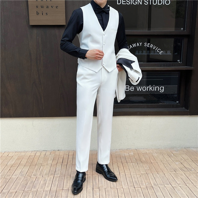 Conjunto Social Masculino Colete Gola V e Calça Maximus