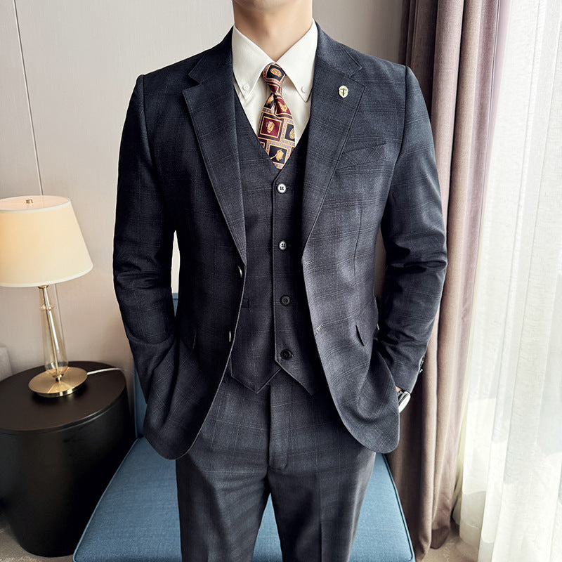 Terno Masculino Slim Xadrez Tom sobre Tom Maximus com colete