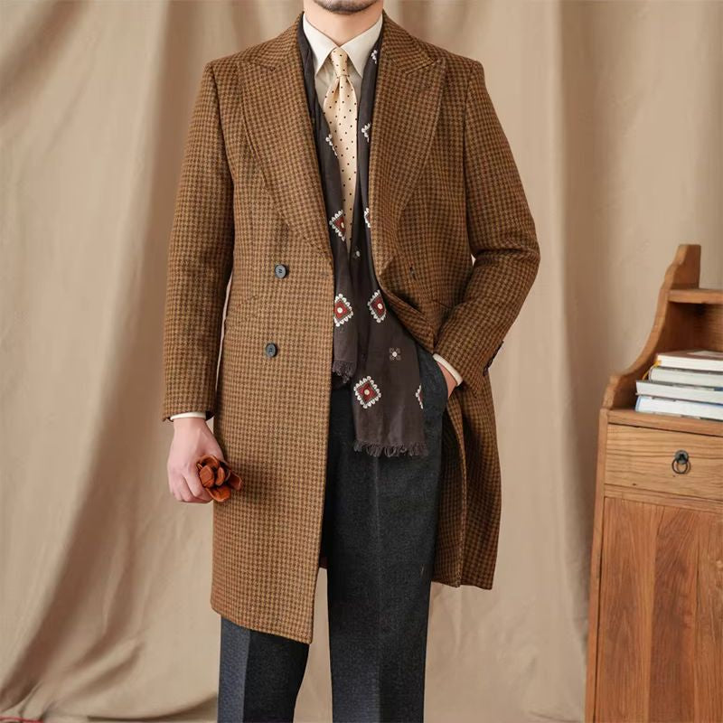 Sobretudo Masculino Xadrez Transpassado Retro Milano Maximus