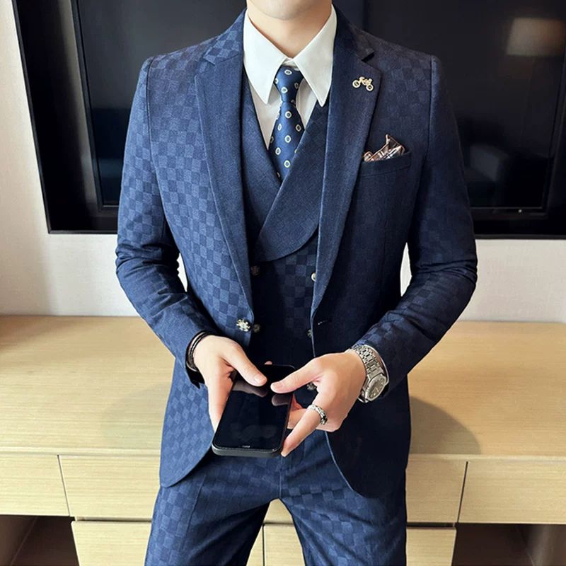 Terno Masculino Slim Quadriculado Maximus