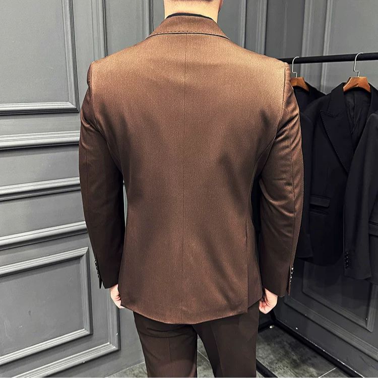 Terno Masculino Slim Transpassado Texturizado Formal Maximus