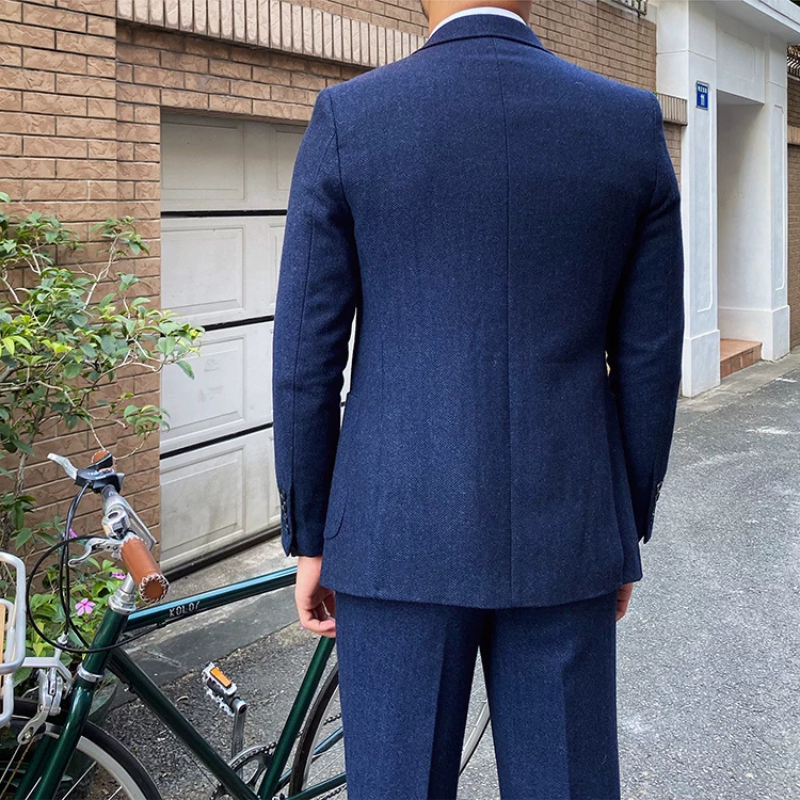 terno tweed masculino, terno tweed espinha de peixe, terno tweed, terno masculino social, terno masculino inverno, terno masculino com colete, terno masculino cinza, terno masculino azul marinho, terno masculino 3 peças, Terno Masculino, terno espinha de peixe, terno de lã masculino, costume masculino com colete
