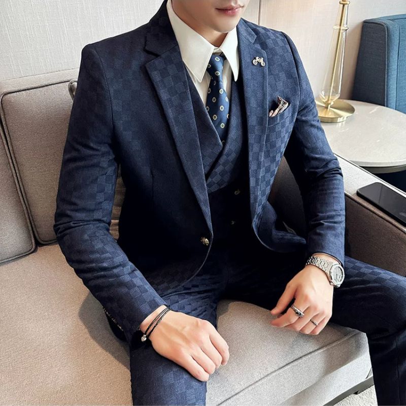 Terno Masculino Slim Quadriculado Maximus
