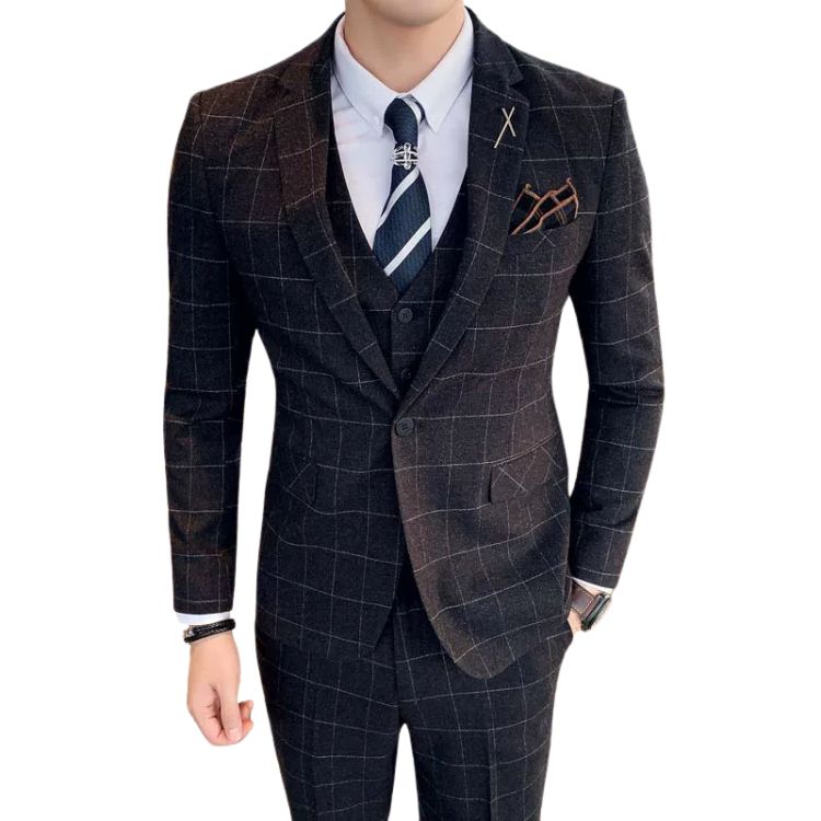 terno masculino slim xadrez, terno 3 peças xadrez masculino slim, terno masculino xadrez windowpane, terno social masculino xadrez completo, terno masculino slim fit xadrez