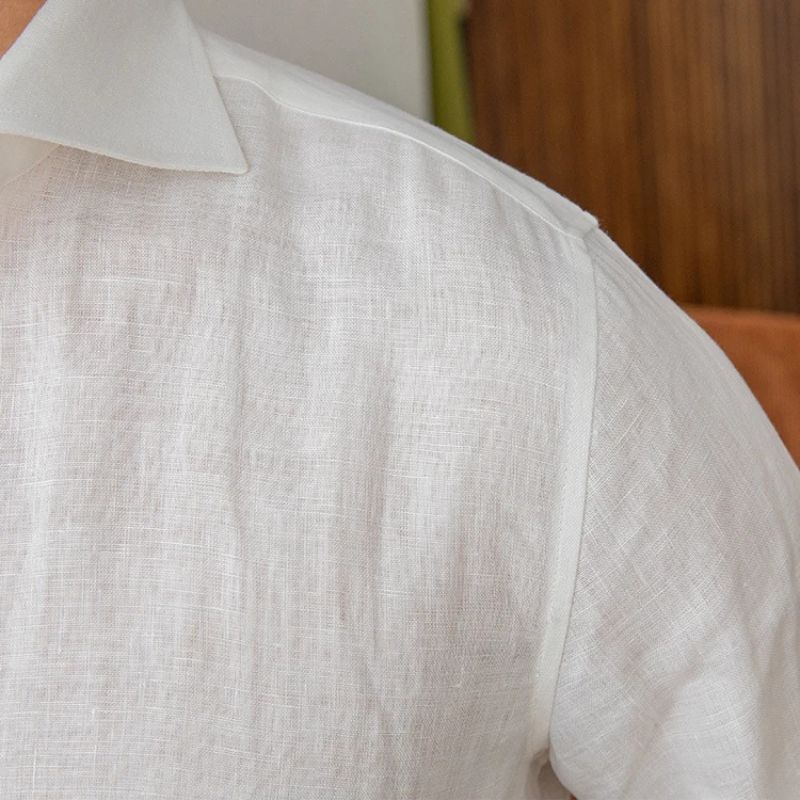 camisa social masculina de linho, camisa slim fit masculina, camisa de linho azul masculina, camisa social slim masculina, camisa elegante masculina