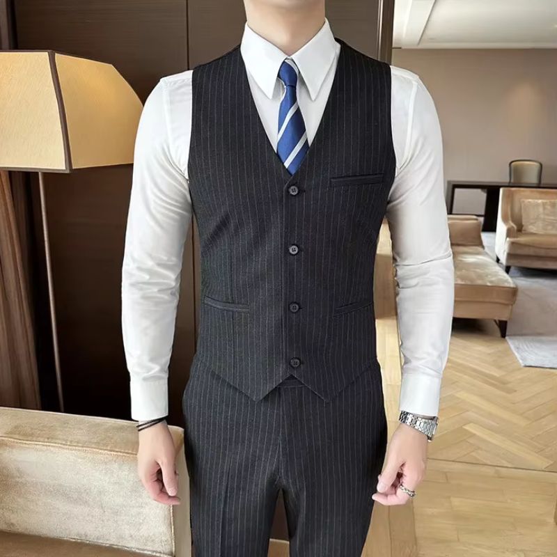 Terno Masculino Transpassado Listrado Maximus