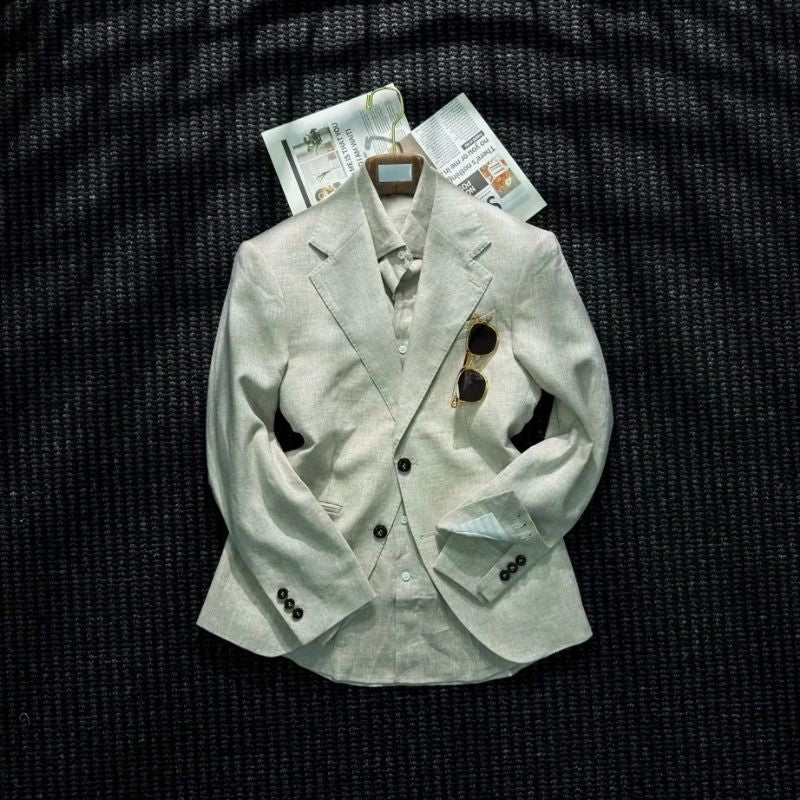 costume masculino linho, terno linho masculino, costume 2 peças masculino, conjunto social masculino linho, costume masculino verão, costume linho puro, terno masculino trabalho, costume masculino formal