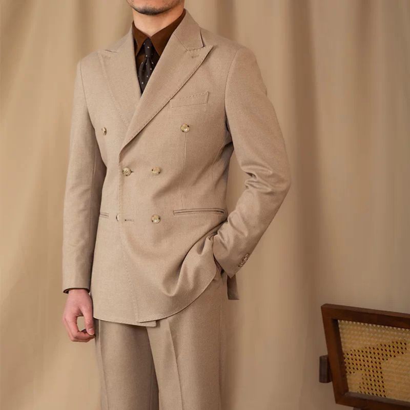 costume masculino transpassado, terno 2 peças transpassado masculino, costume masculino peak lapela, conjunto social masculino transpassado, costume masculino italiano
