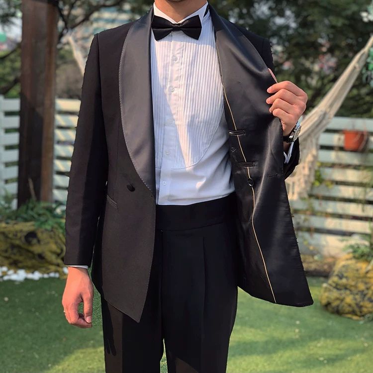 Smoking Masculino Transpassado Shawl Maximus