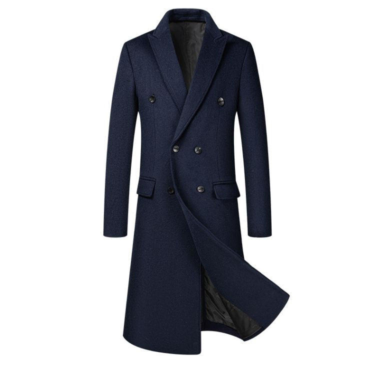 sobretudo masculino transpassado, sobretudo de lã longo, casaco longo masculino inverno, sobretudo lapela peak, sobretudo masculino azul marinho, sobretudo camelo masculino, casaco social masculino, sobretudo preto longo