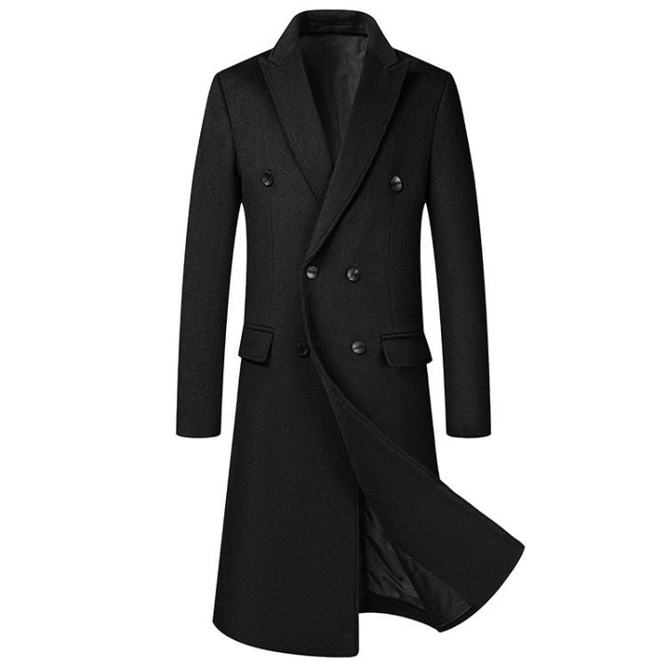 sobretudo masculino transpassado, sobretudo de lã longo, casaco longo masculino inverno, sobretudo lapela peak, sobretudo masculino azul marinho, sobretudo camelo masculino, casaco social masculino, sobretudo preto longo
