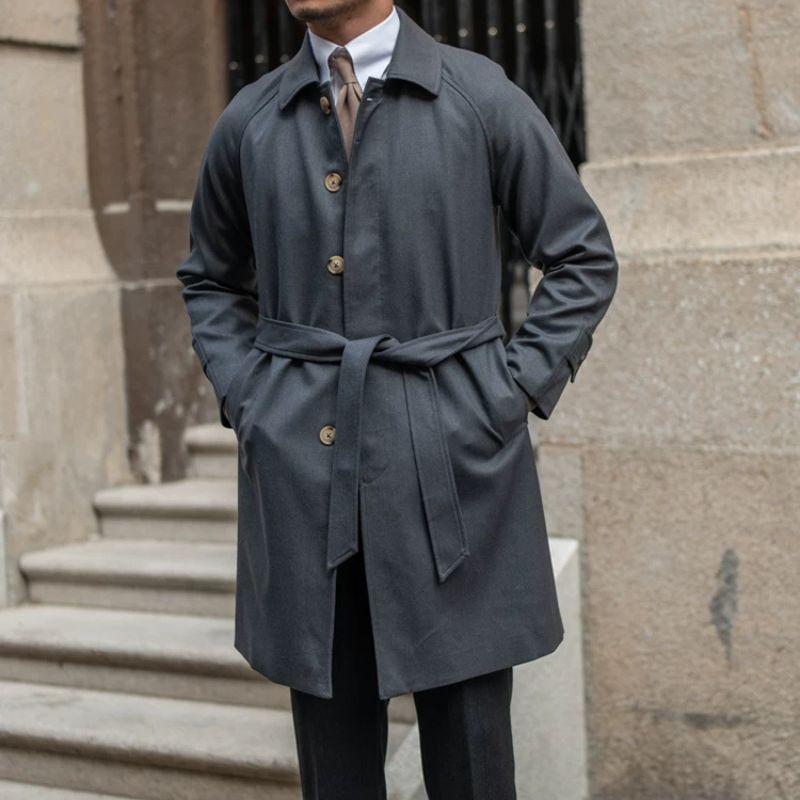 Sobretudo Masculino Balmacaan de Lã Maximus