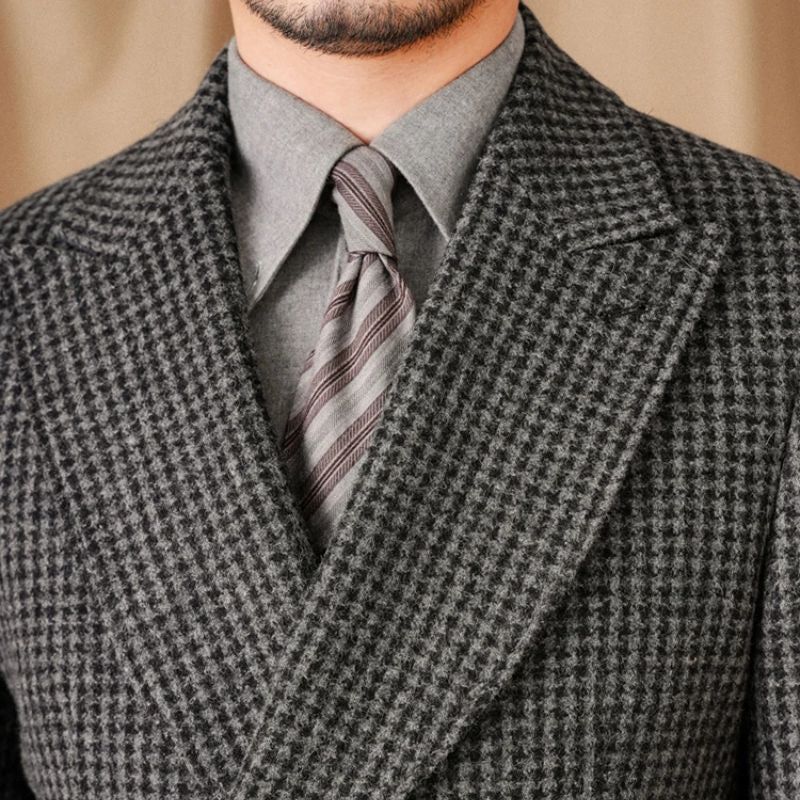 sobretudo transpassado masculino,
sobretudo masculino lã, sobretudo masculino estilo retro, casaco masculino inverno premium, casaco longo masculino xadrez