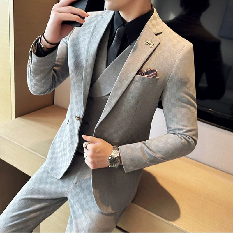 Terno Masculino Slim Quadriculado Maximus