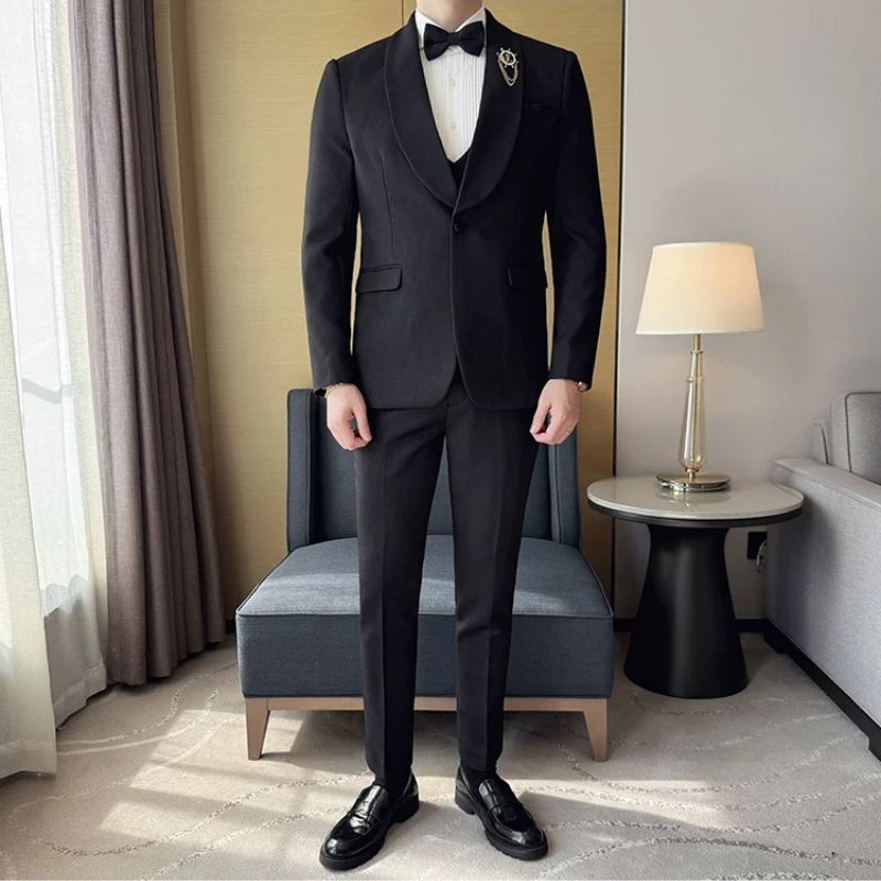 Terno Masculino Slim Inglês Lapela Shawl Maximus