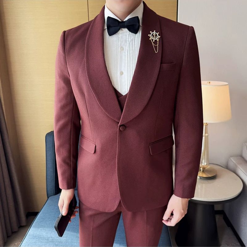 Terno Masculino Slim Inglês Lapela Shawl Maximus
