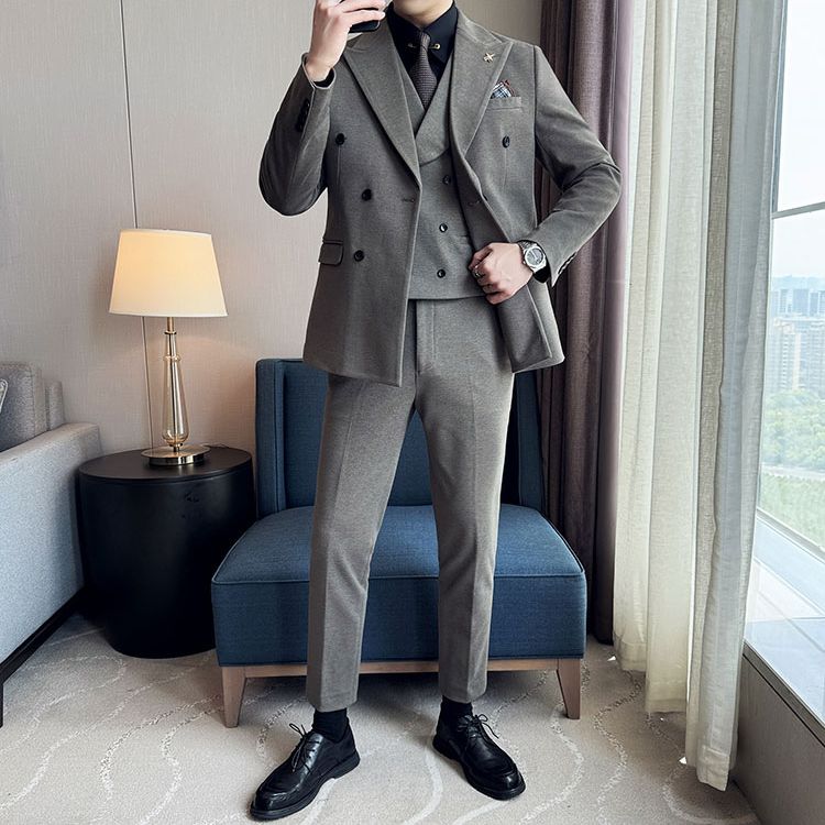 Terno Masculino Slim Transpassado Texturizado Vicenza Maximus