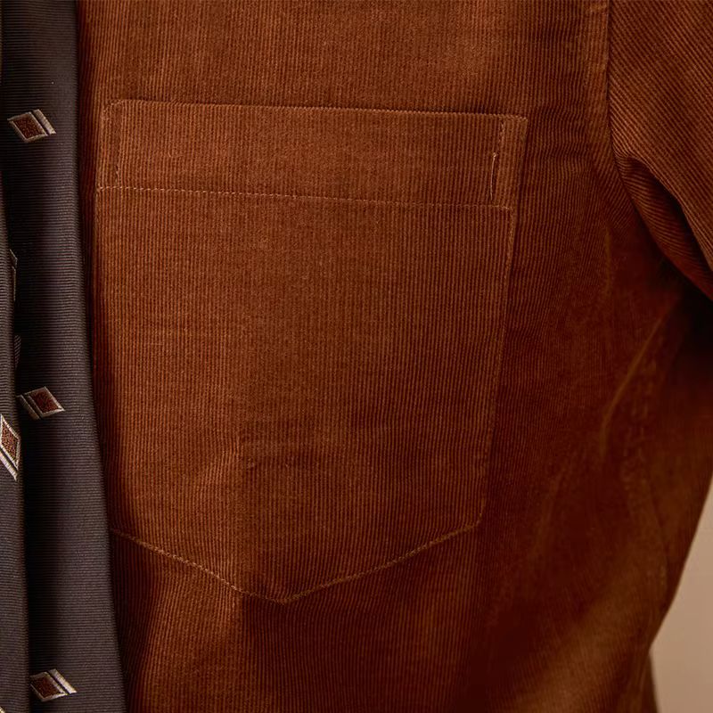 Camisa Social Masculina em Veludo Cotelê Fino Maximus