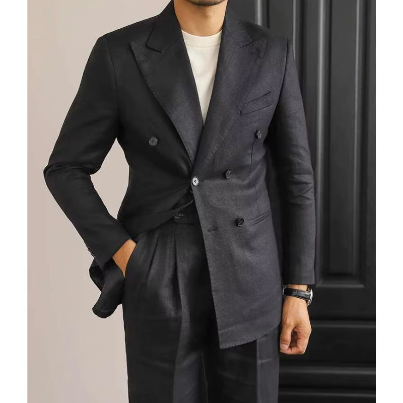 terno masculino linho, costume italiano transpassado, blazer linho branco masculino, terno casamento verão, alfaiataria italiana masculina