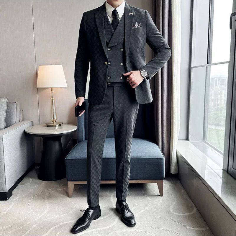 Terno Masculino Slim Quadriculado Maximus