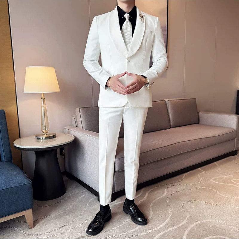 Terno Masculino Slim Inglês Lapela Shawl Maximus