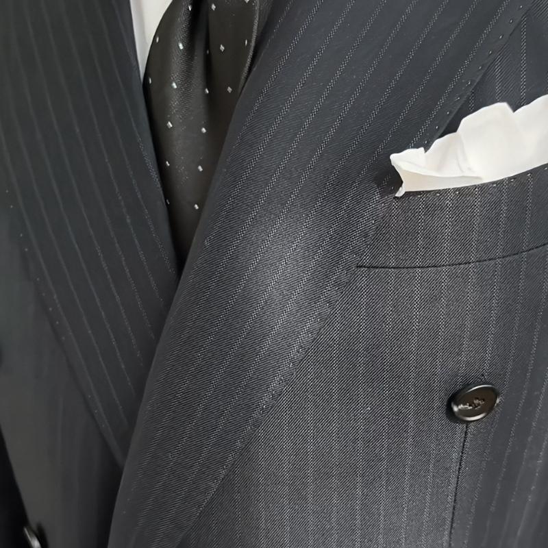 Terno Transpassado Masculino, costume transpassado risca de giz, Costume transpassado, costume social masculino, costume slim masculino, costume risca de giz masculino, costume para casamento, Costume masculino transpassado, costume masculino para eventos, costume azul marinho masculino