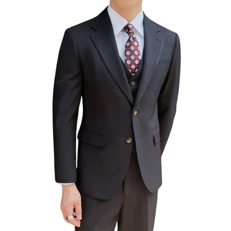 terno masculino slim texturizado minimal, terno 3 peças texturizado masculino slim, terno masculino slim fit texturizado sutil, terno social masculino texturizado completo, terno masculino slim colete simples texturizado