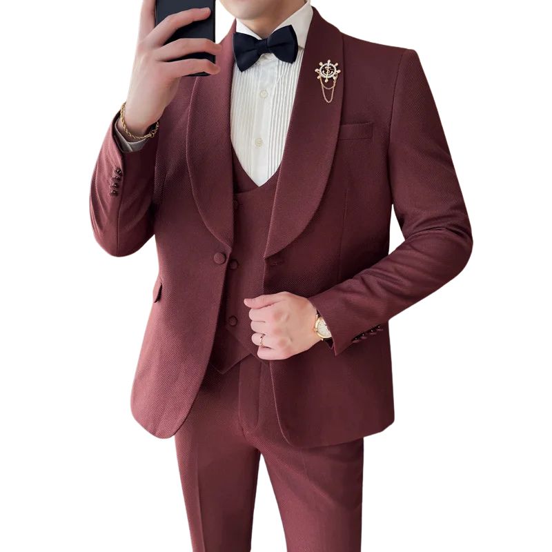 Terno Masculino Slim Inglês Lapela Shawl Maximus