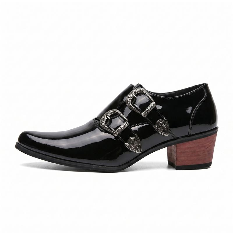 Sapato Social Masculino Duplo Monk Strap Verniz Maximus