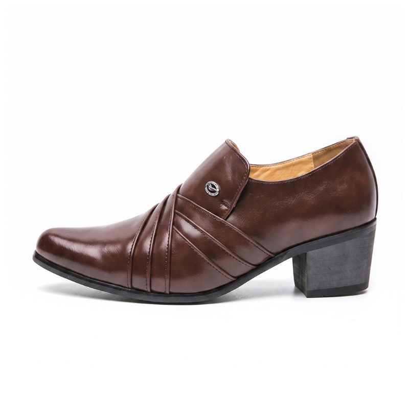 Mocassim Masculino Drapeado Salto Alto Maximus