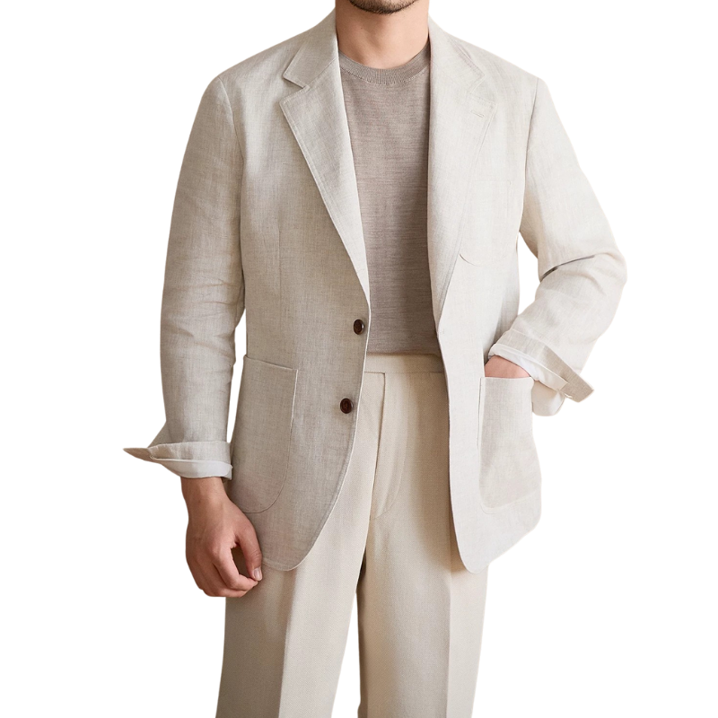blazer masculino linho, blazer casual masculino, blazer linho puro, blazer masculino verão, blazer desestruturado masculino, blazer masculino leve, blazer social casual, blazer masculino respirável