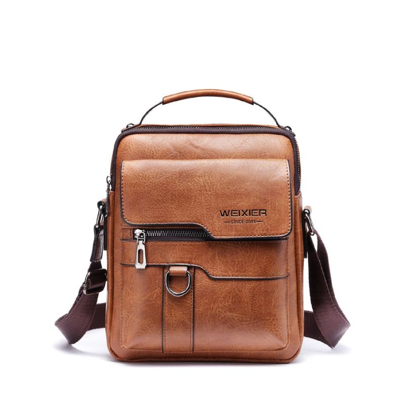 Bolsa Transversal Masculina Couro Estruturada Maximus