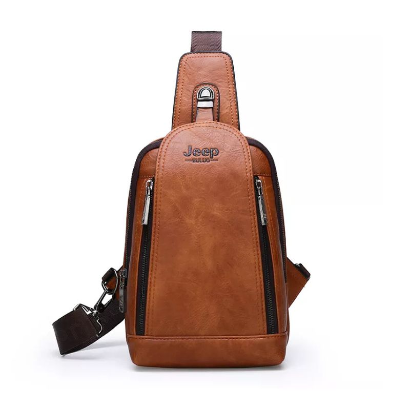 Bolsa Transversal Masculina Sling Duplo Zíper Maximus