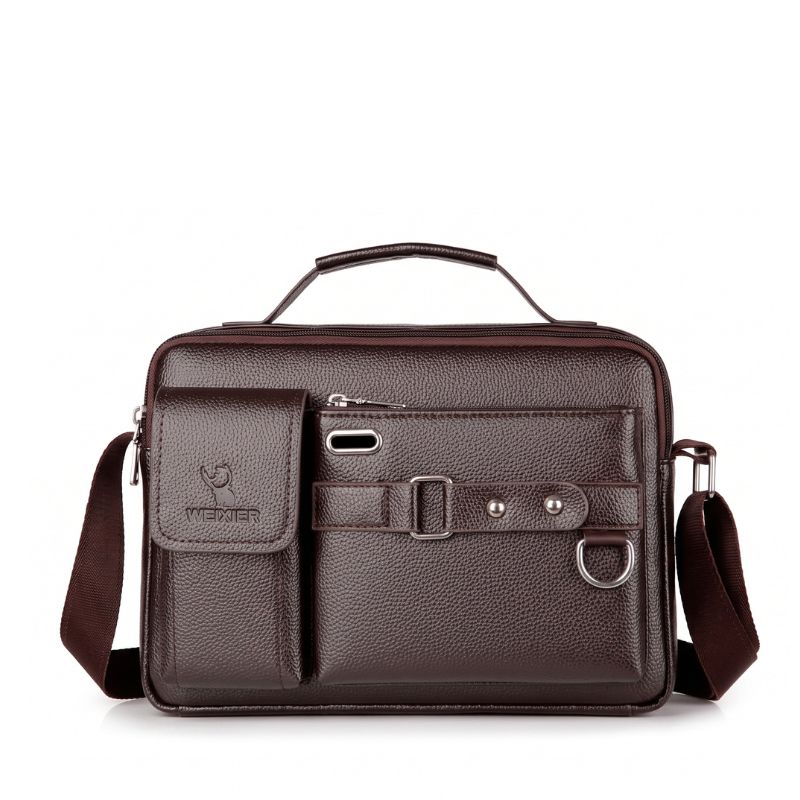 Bolsa Transversal Masculina Couro Texturizado Maximus
