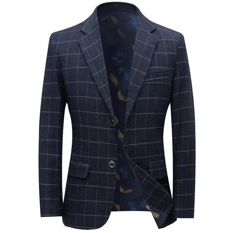 Blazer Masculino Azul Marinho Xadrez Maximus