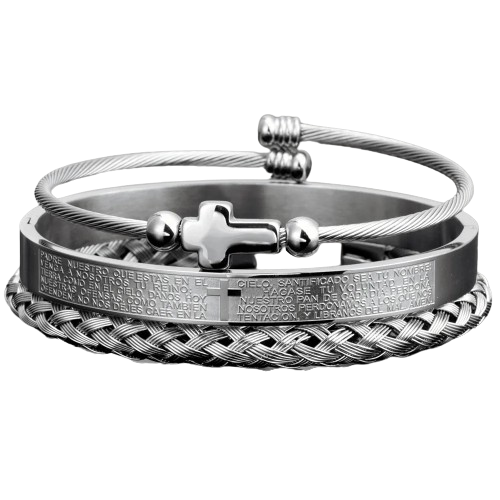 Conjunto de Pulseiras Aço Inox Valentus