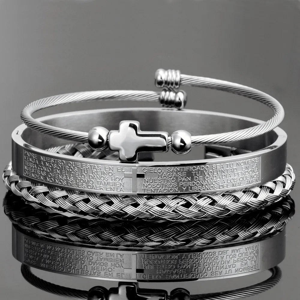 Conjunto de Pulseiras Aço Inox Valentus