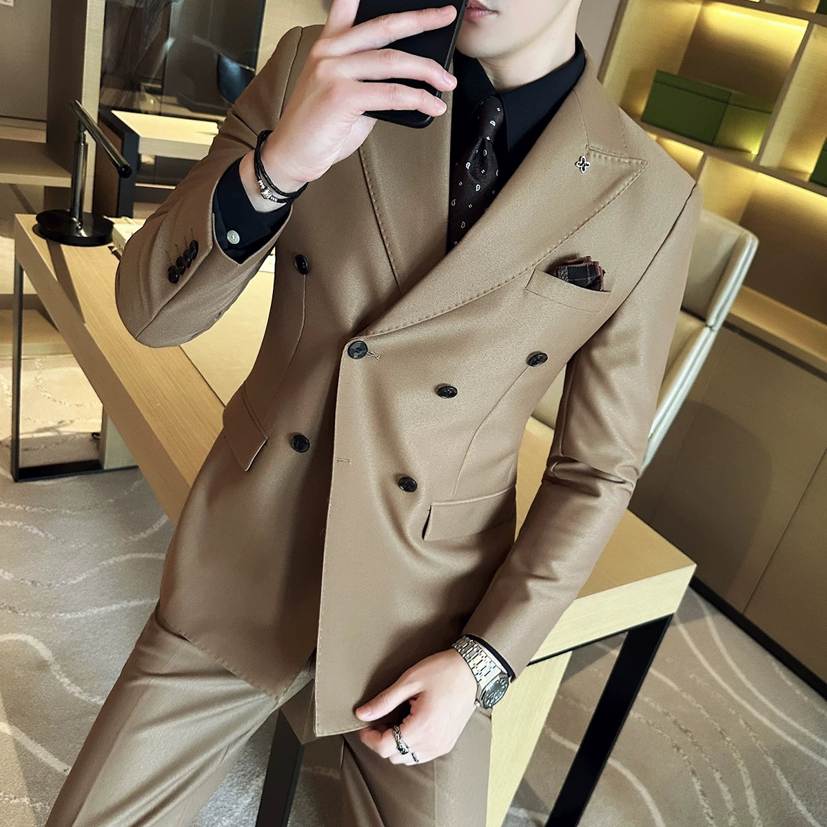 Terno Masculino Slim Transpassado Premium Maximus