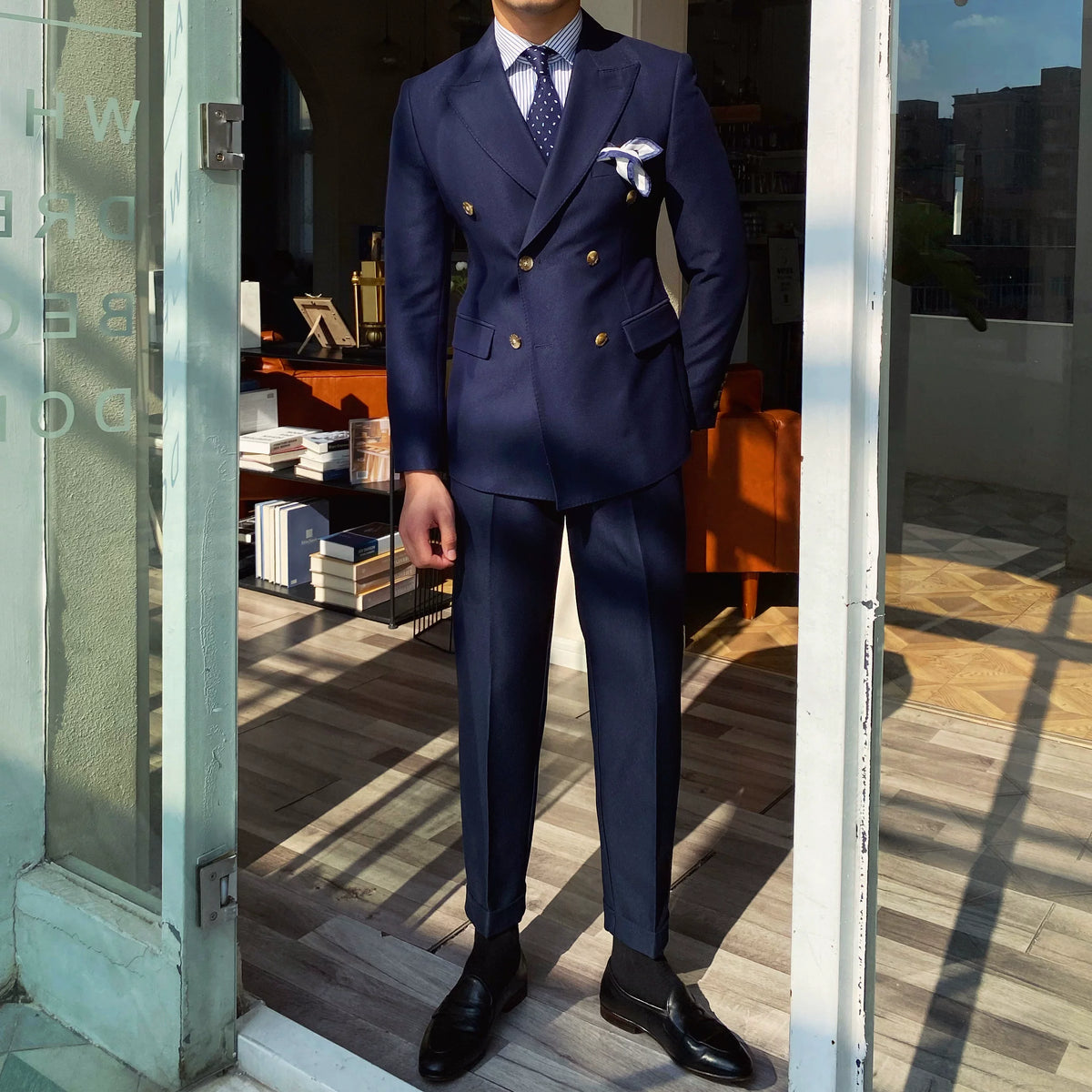 Costume Masculino Slim Transpassado Inglês Maximus