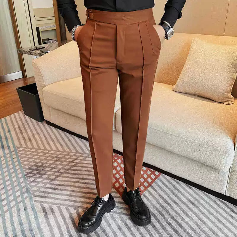 Calça Alfaiataria Masculina Slim Cintura Alta Maximus