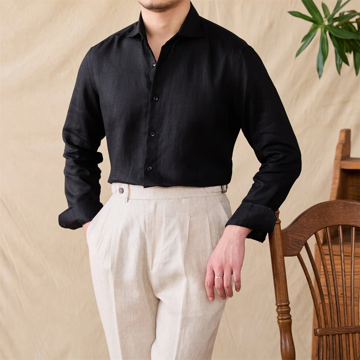 camisa social masculina de linho, camisa slim fit masculina, camisa de linho azul masculina, camisa social slim masculina, camisa elegante masculina