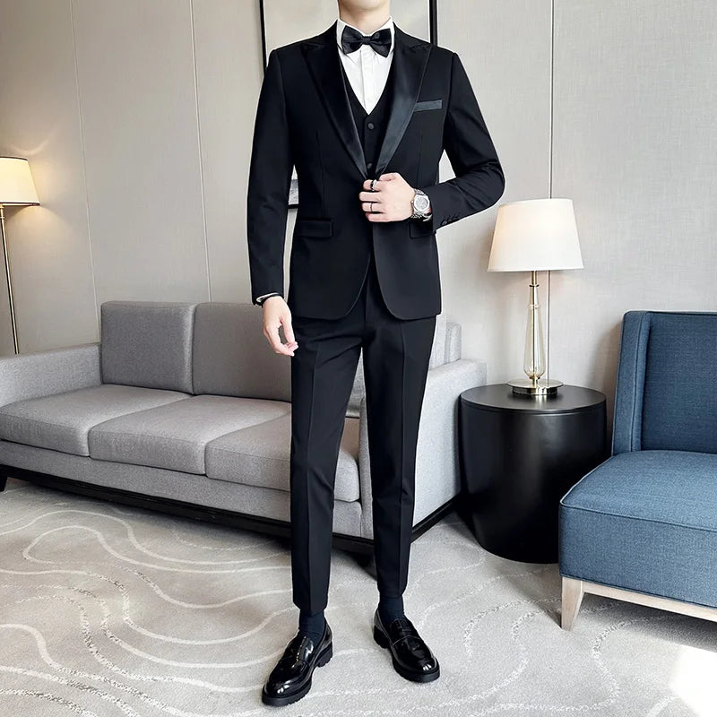 smoking masculino slim, terno de gala, traje social casamento, smoking premium, traje masculino festa

