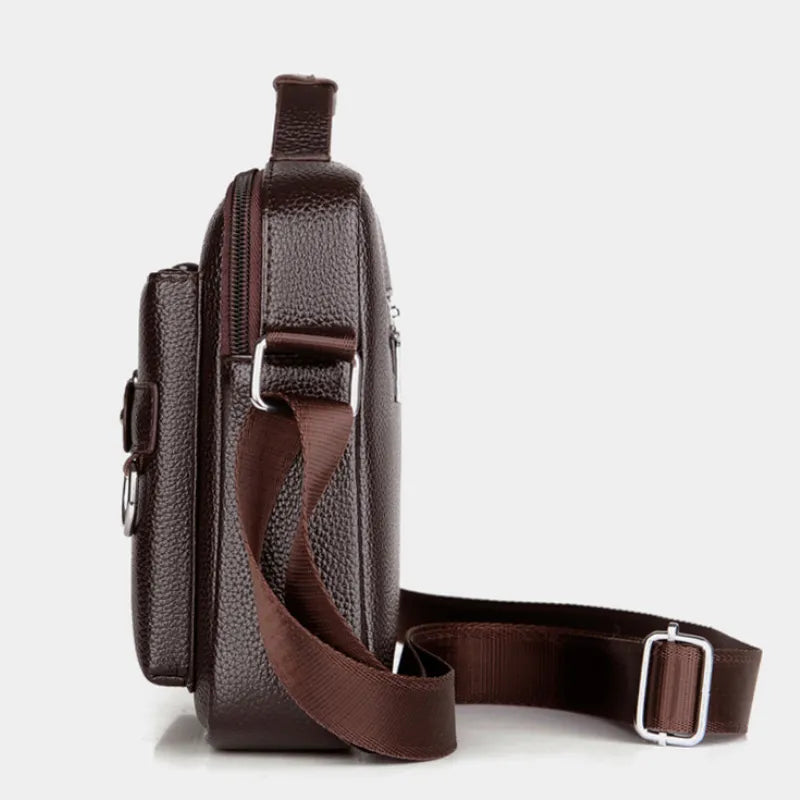 Bolsa Transversal Masculina de Couro Classic Maximus