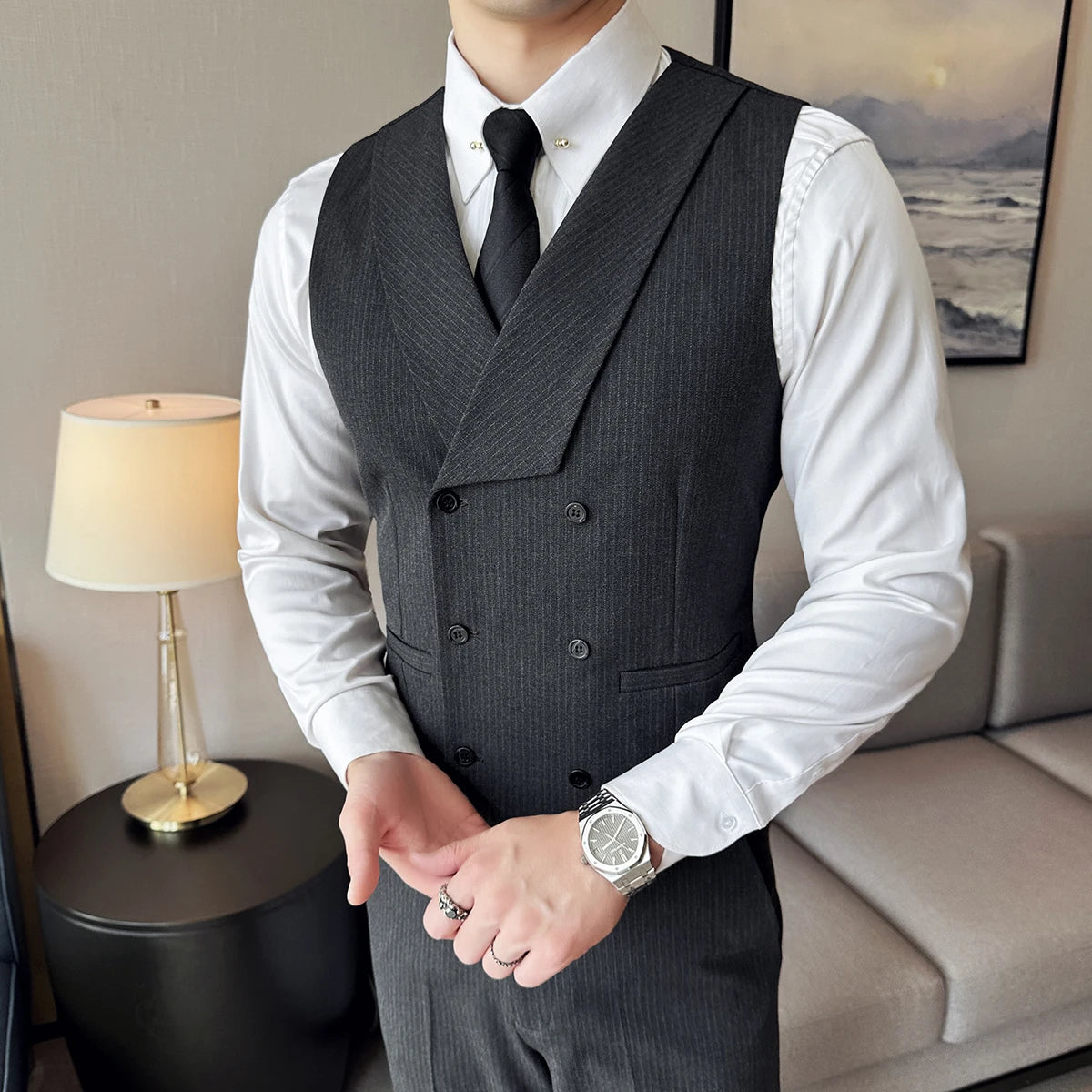 Conjunto Social Masculino Transpassado Royal Maximus