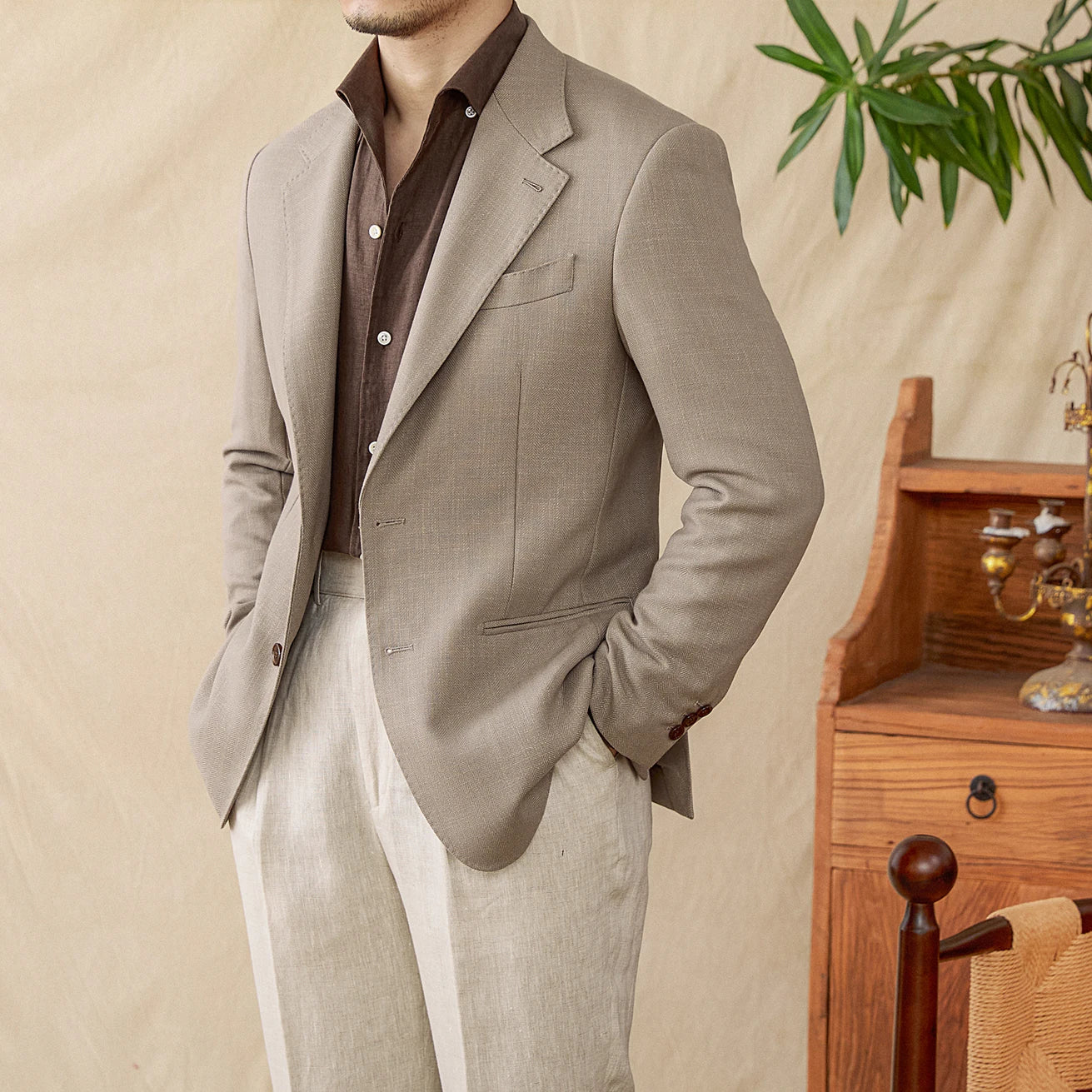 blazer masculino slim fit, blazer de linho social, blazer casual elegante, blazer masculino premium, blazer para casamento masculino
